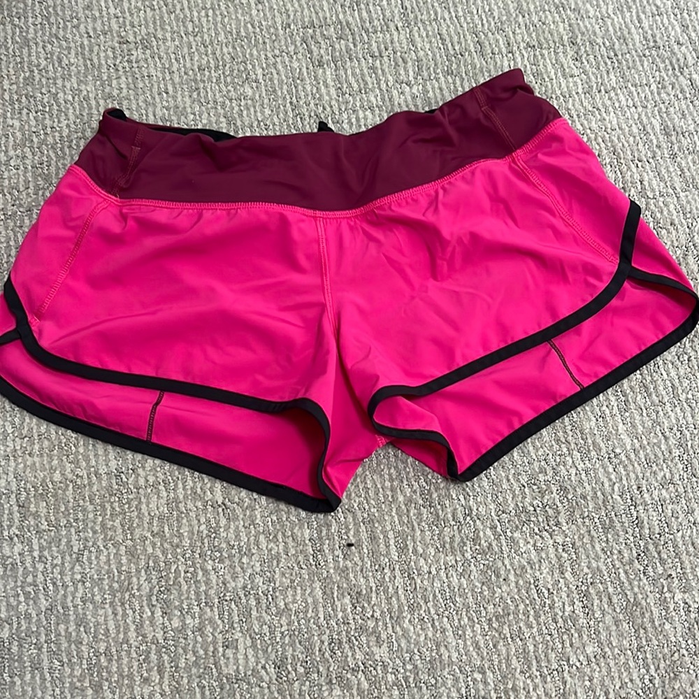Pink lulu lemon shorts